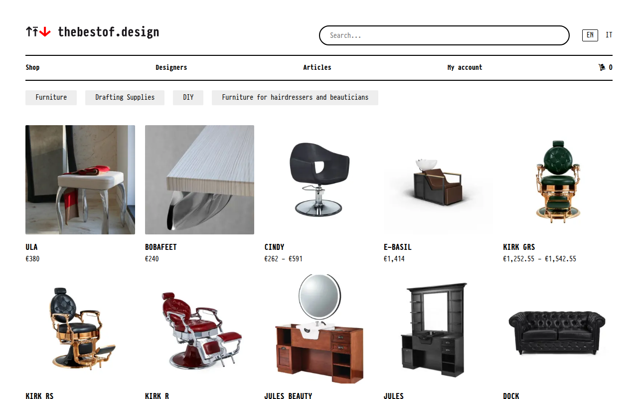 Screenshot van thebestof.design