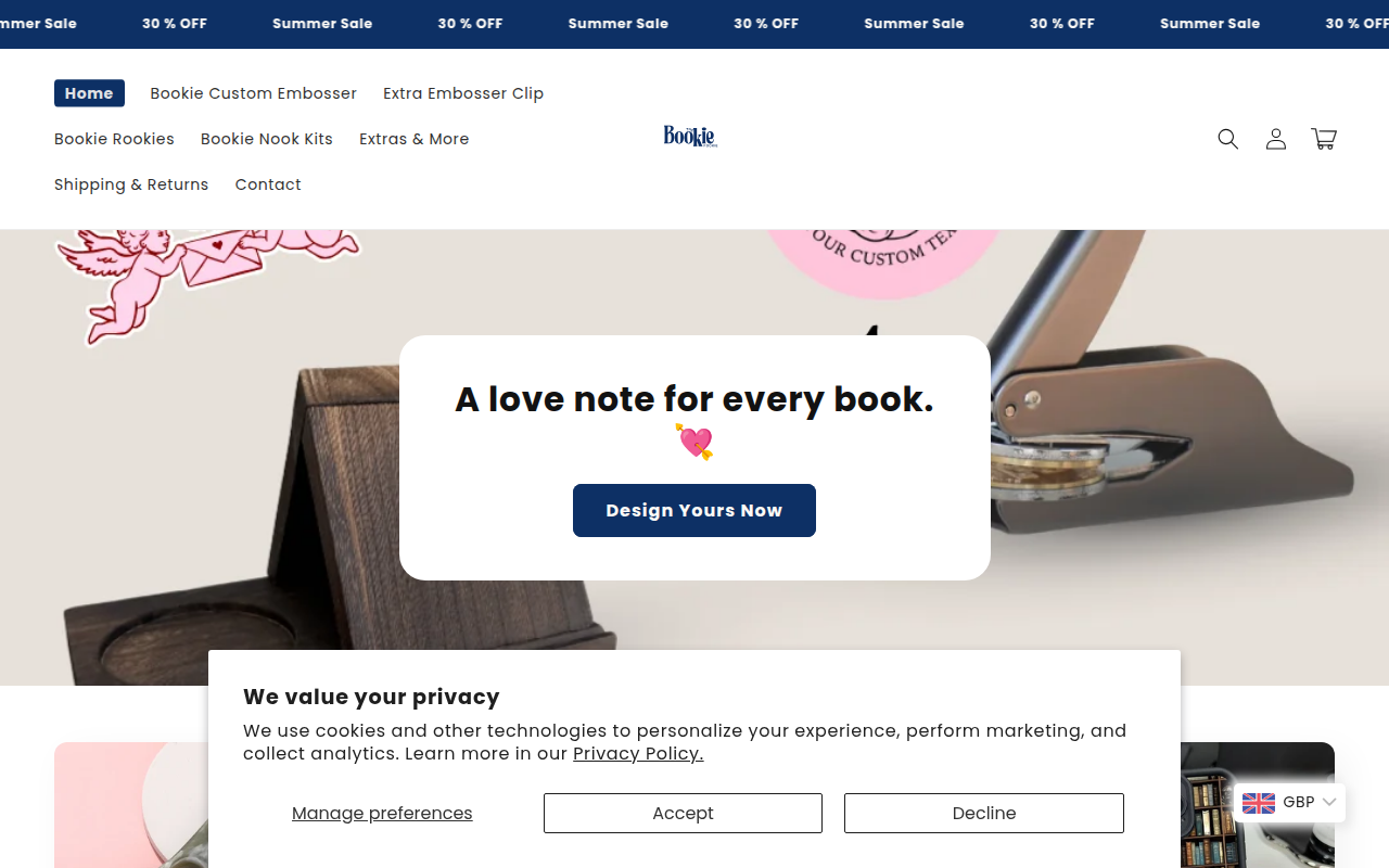 Screenshot van thebookierookie.com