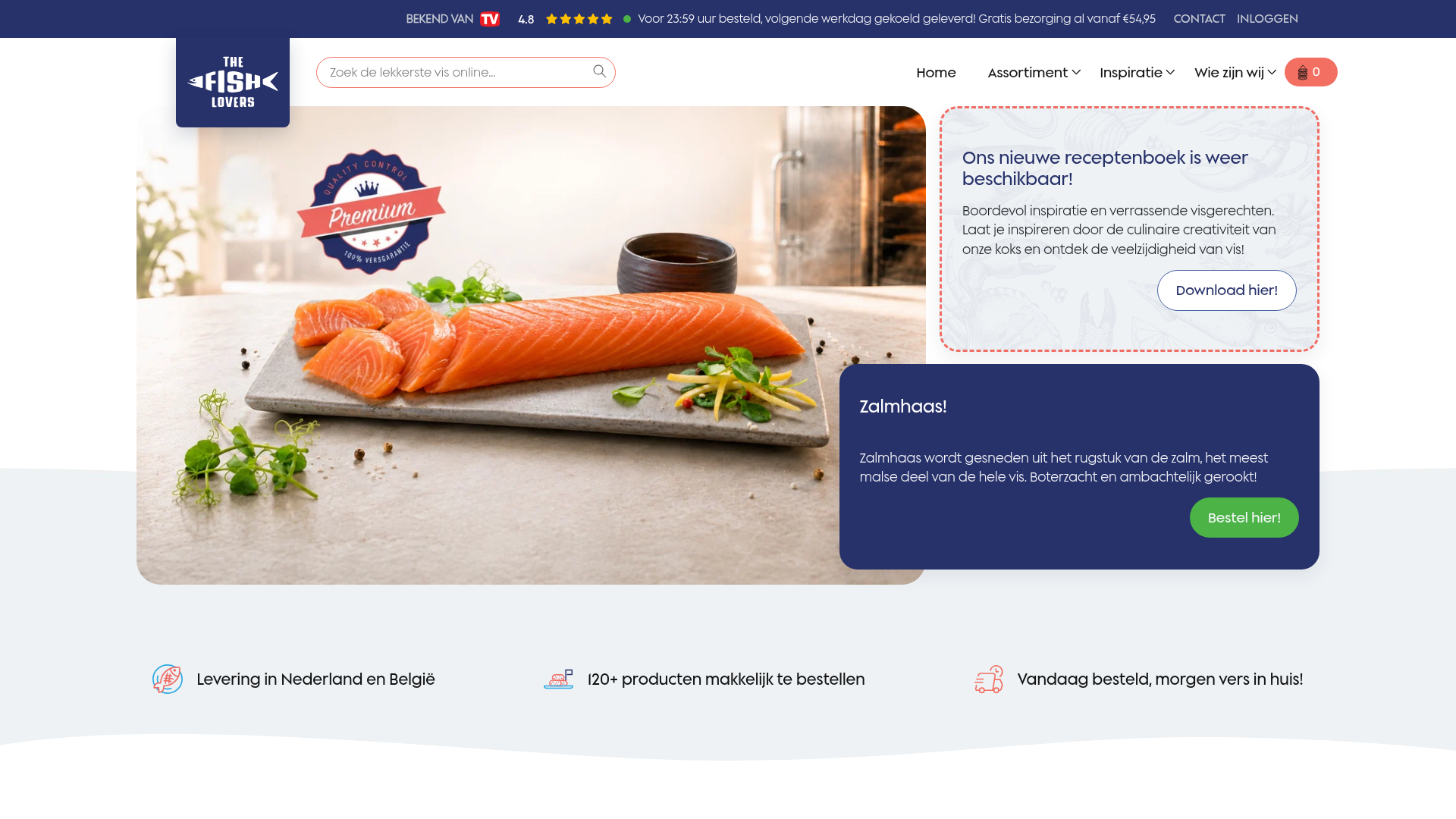 Screenshot van thefishlovers.nl