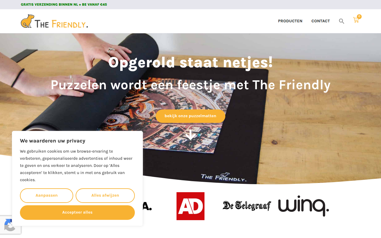 Screenshot van thefriendly.nl