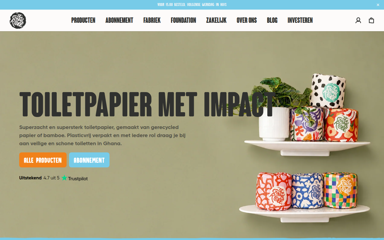 Screenshot van thegoodroll.nl