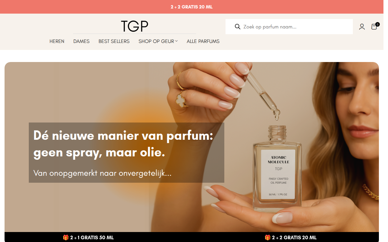 Screenshot van thegreatperfumes.nl