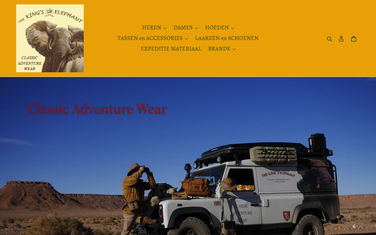 Screenshot van thekingselephant.com