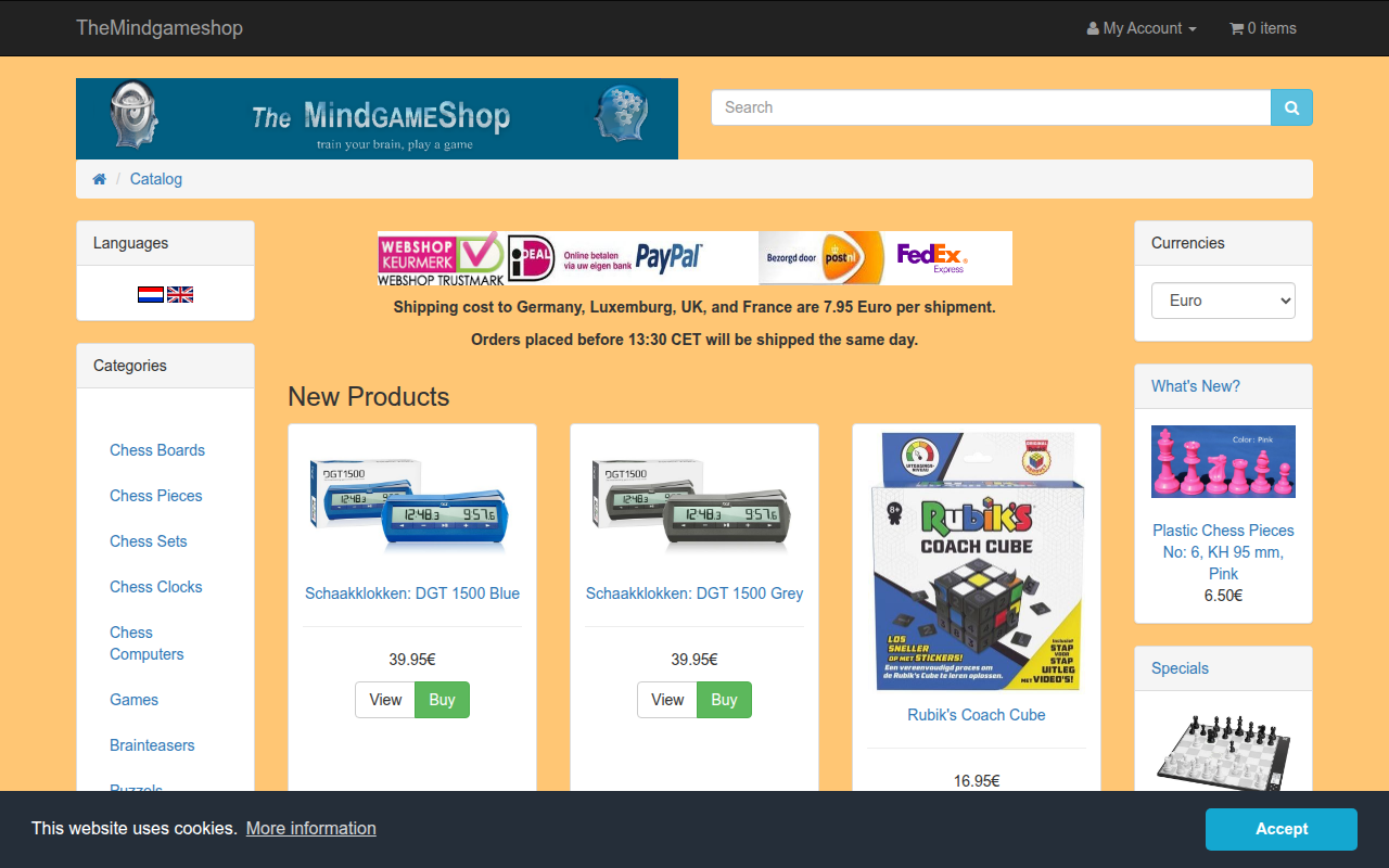 Screenshot van themindgameshop.com