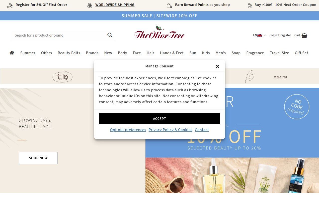 Screenshot van theolivetree.com