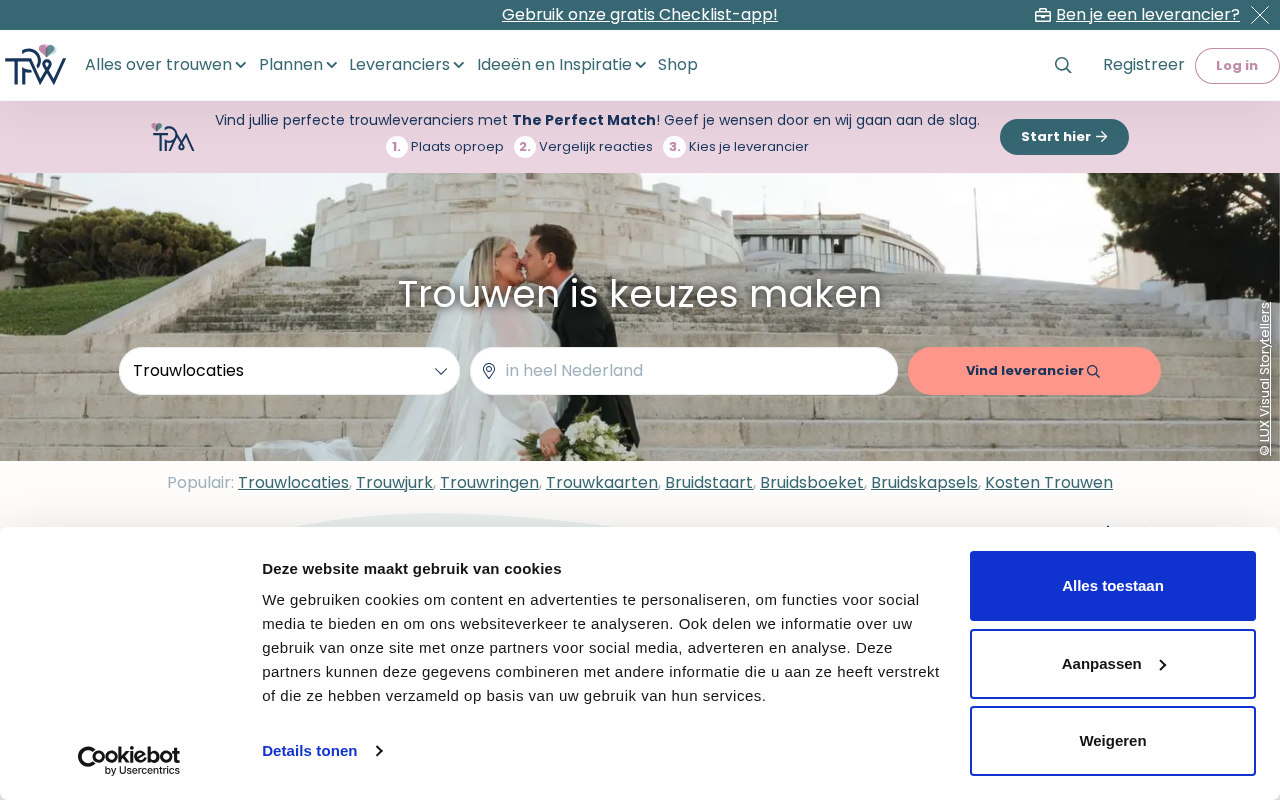 Screenshot van theperfectwedding.nl