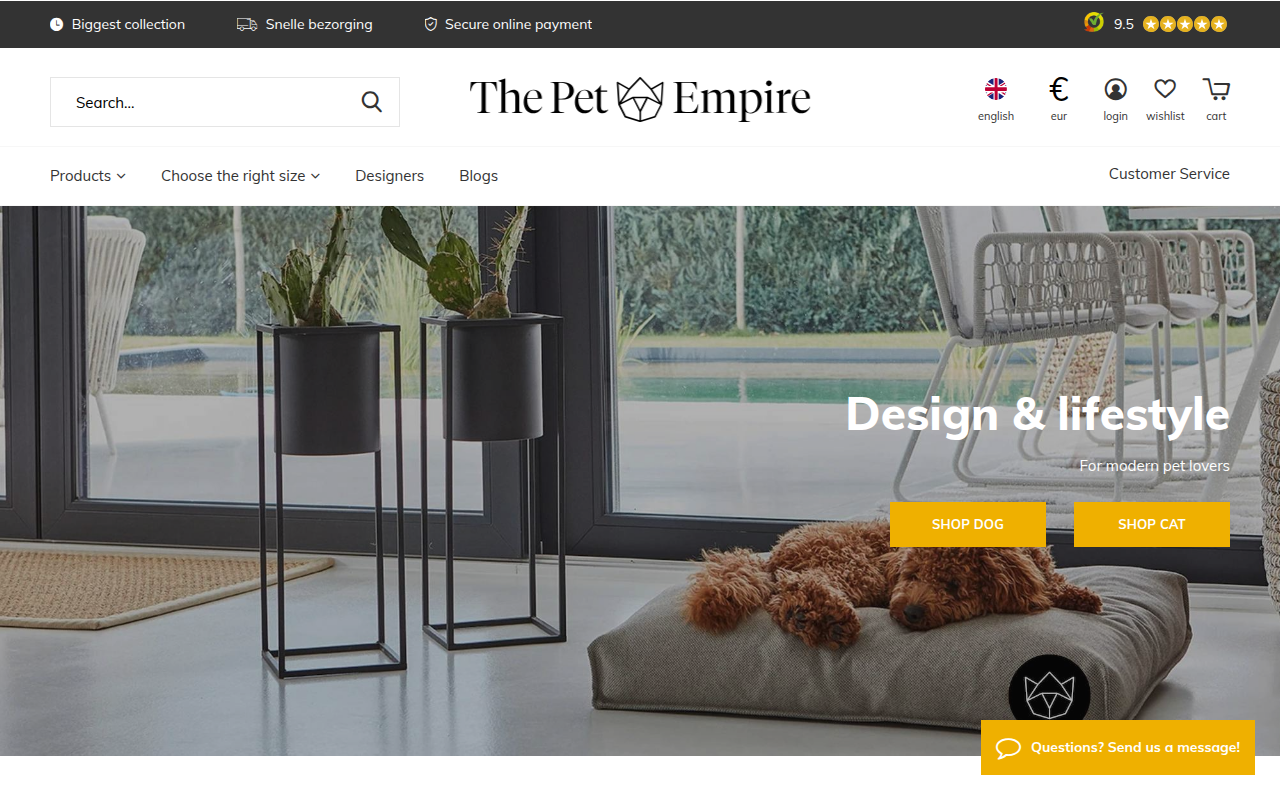 Screenshot van thepetempire.com