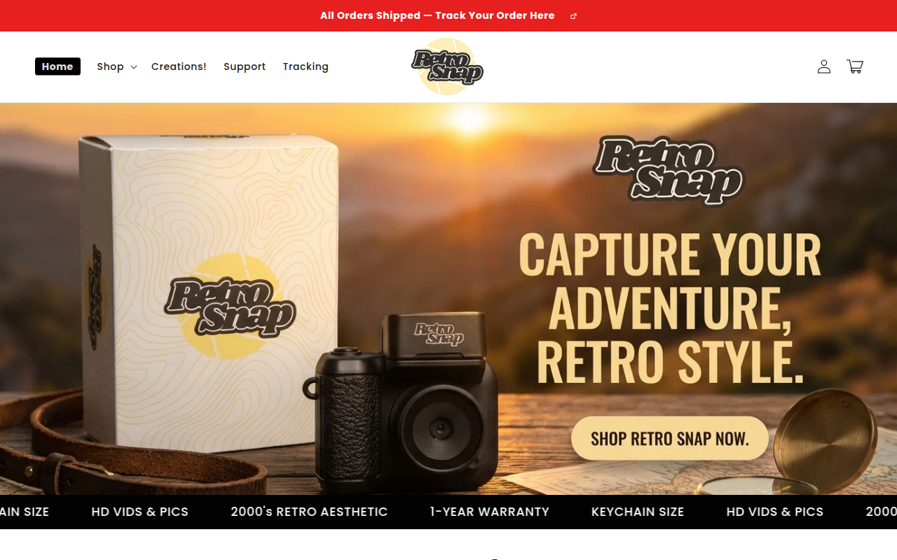 Screenshot van theretrosnap.com