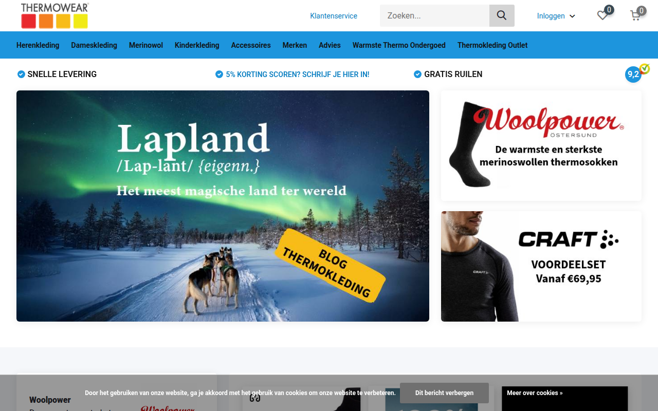 Screenshot van thermokleding.nl