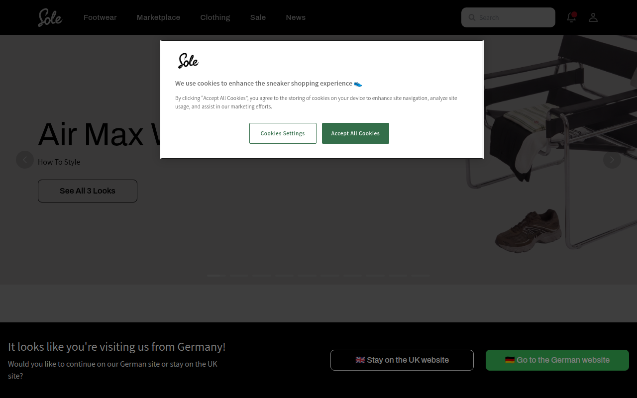 Screenshot van thesolesupplier.co.uk