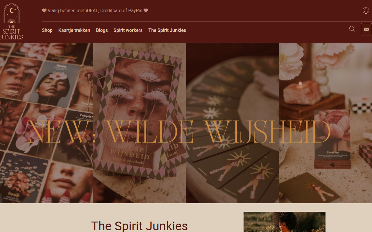 Screenshot van thespiritjunkies.nl