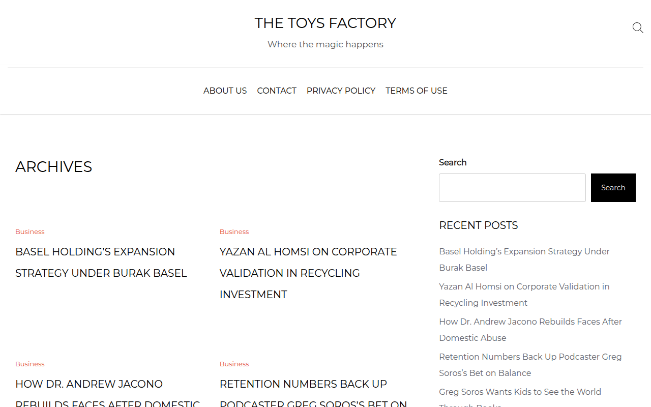 Screenshot van thetoysfactory.com