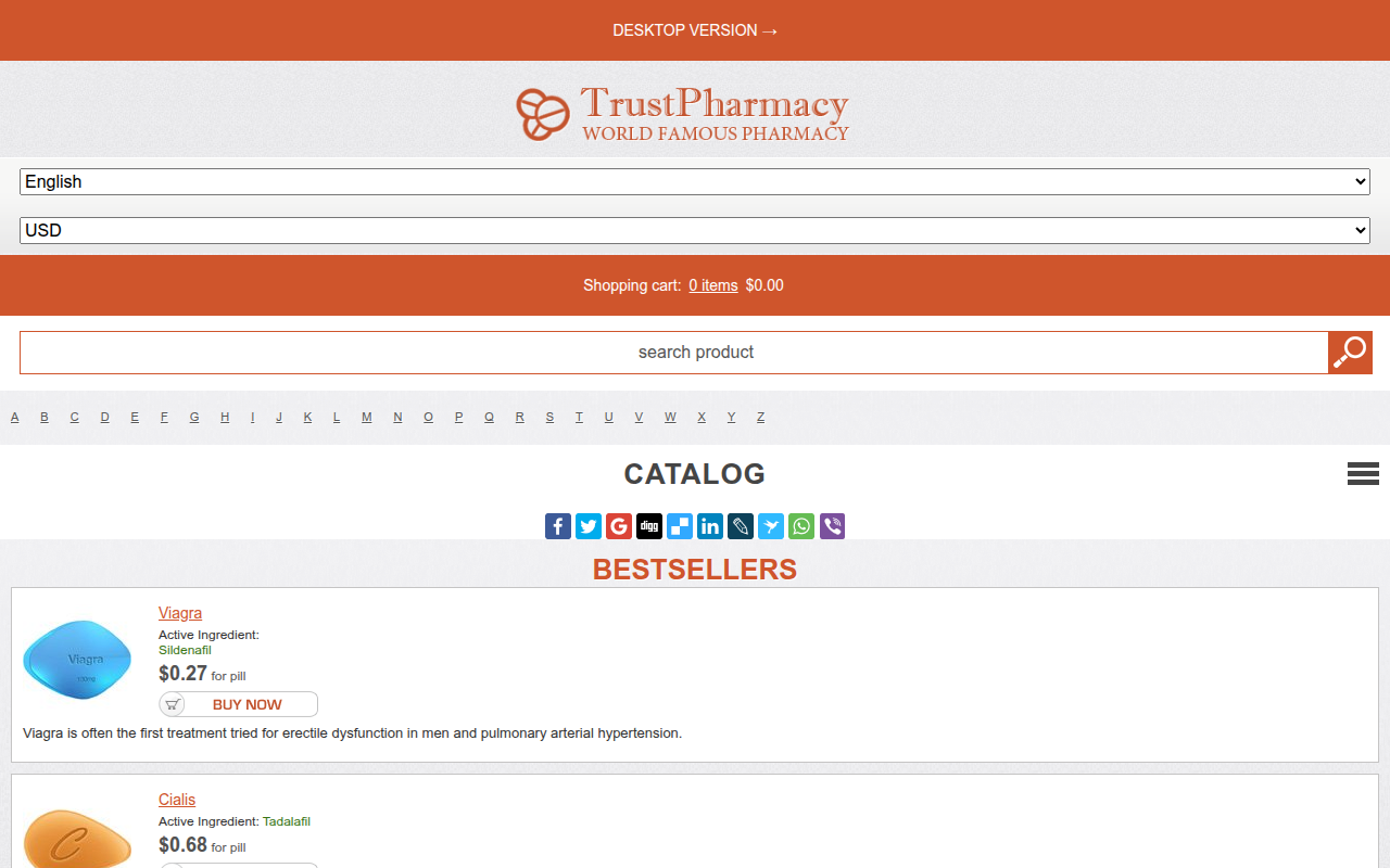 Screenshot van thetrustpills.com
