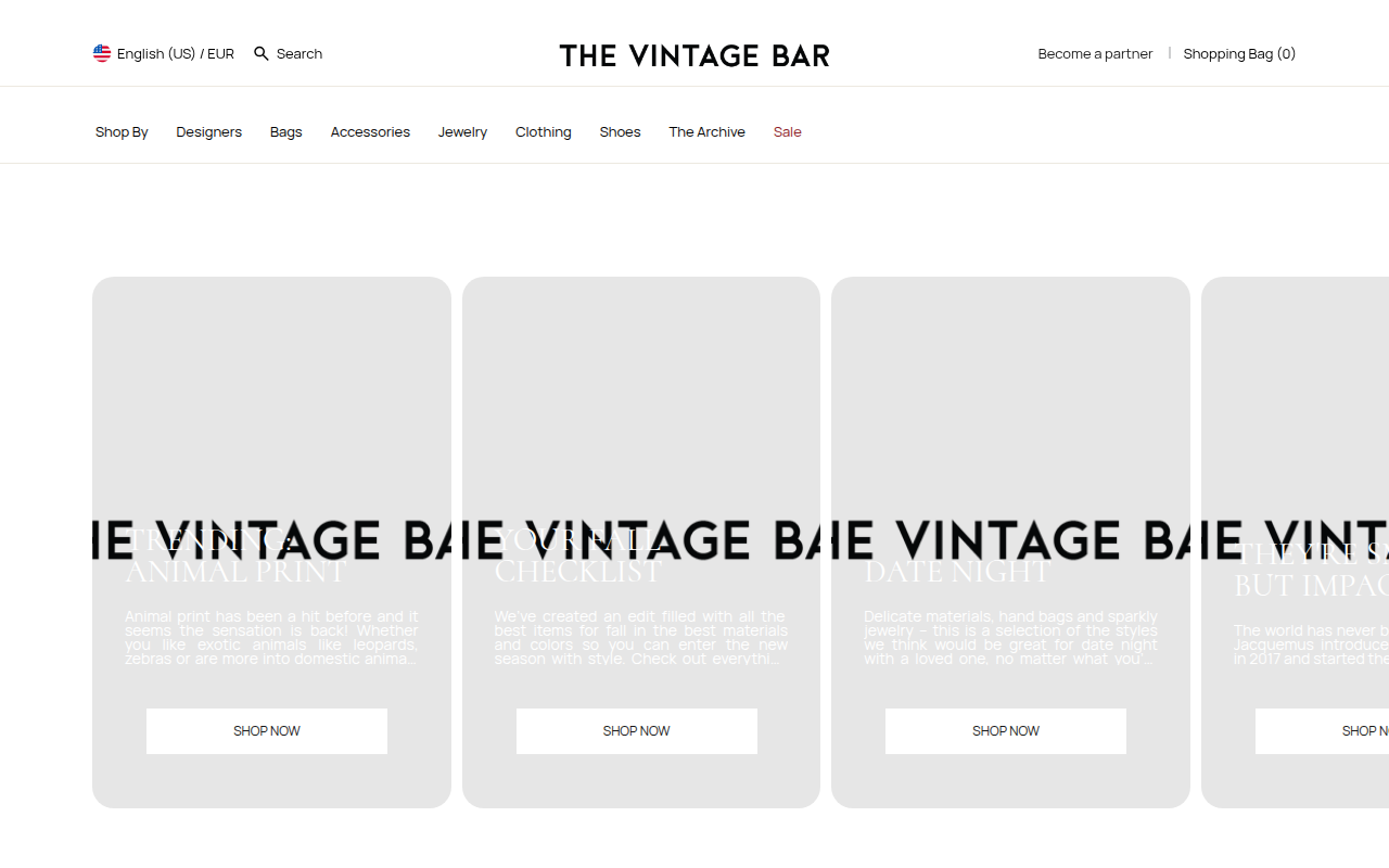 Screenshot van thevintagebar.com