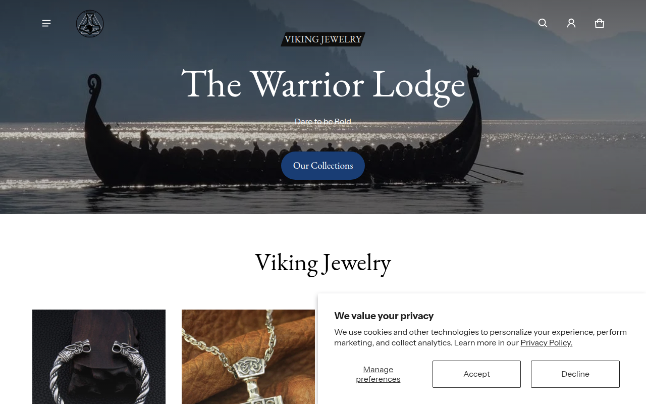 Screenshot van thewarriorlodge.com