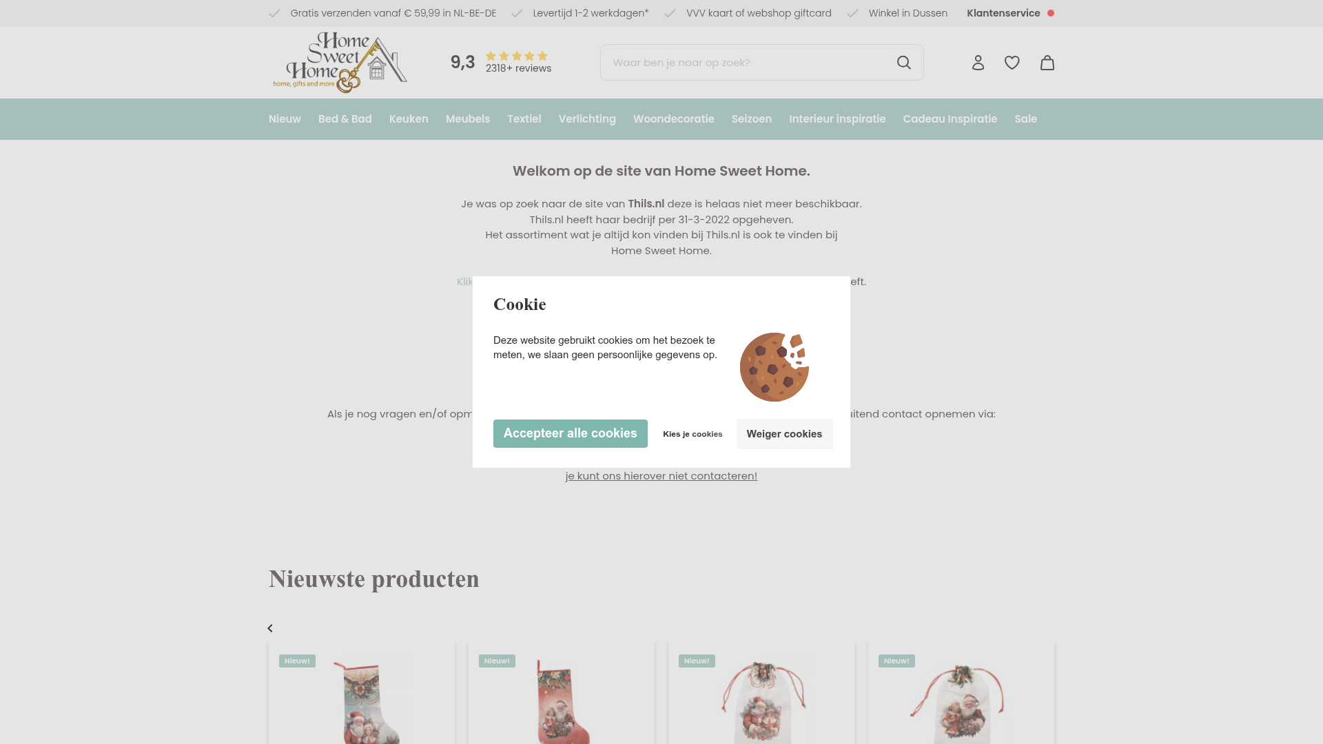 Screenshot van thils.nl
