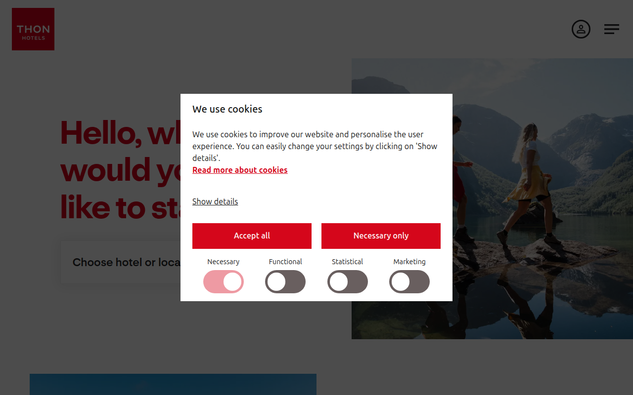 Screenshot van thonhotels.com
