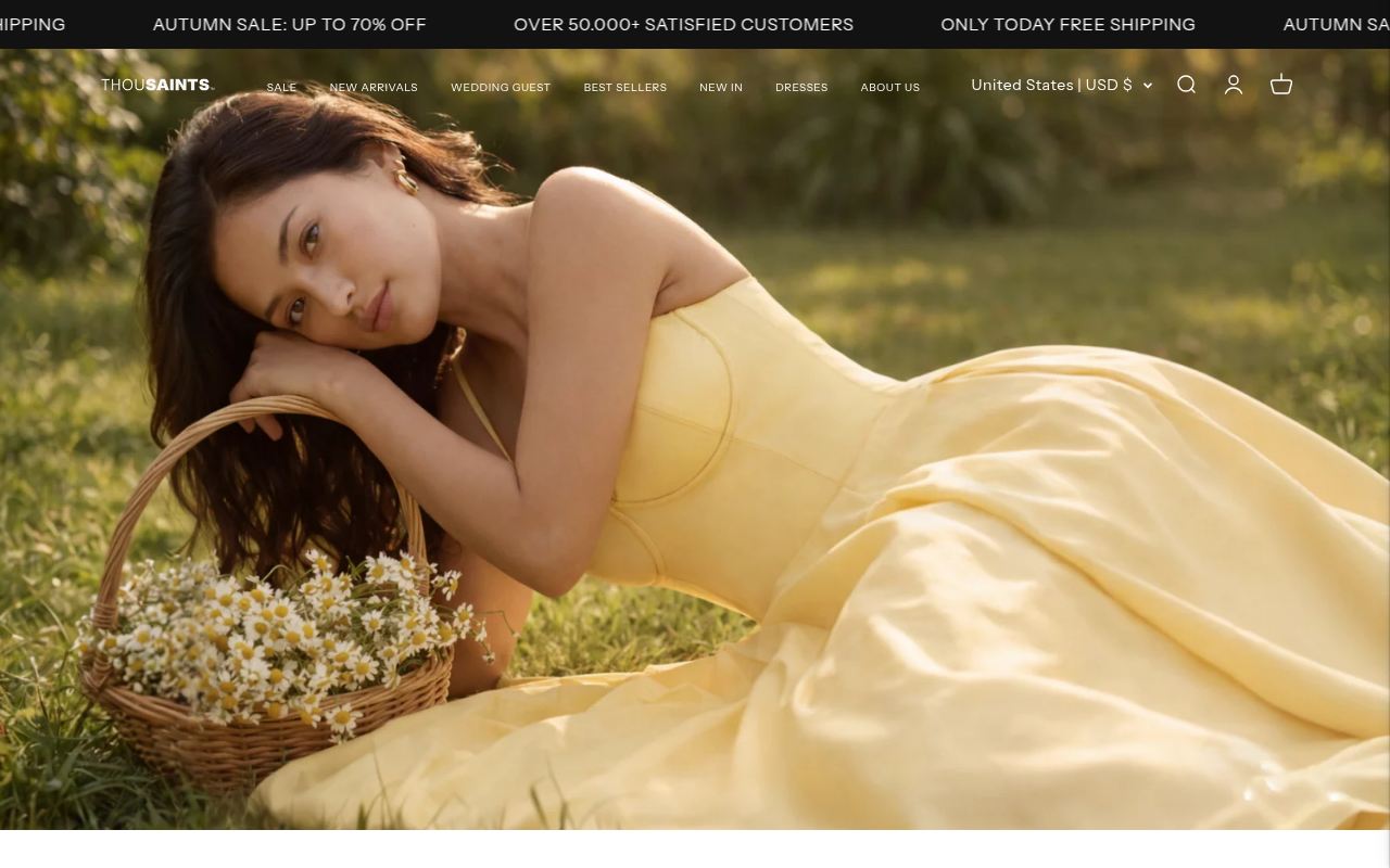 Screenshot van thousaints.com