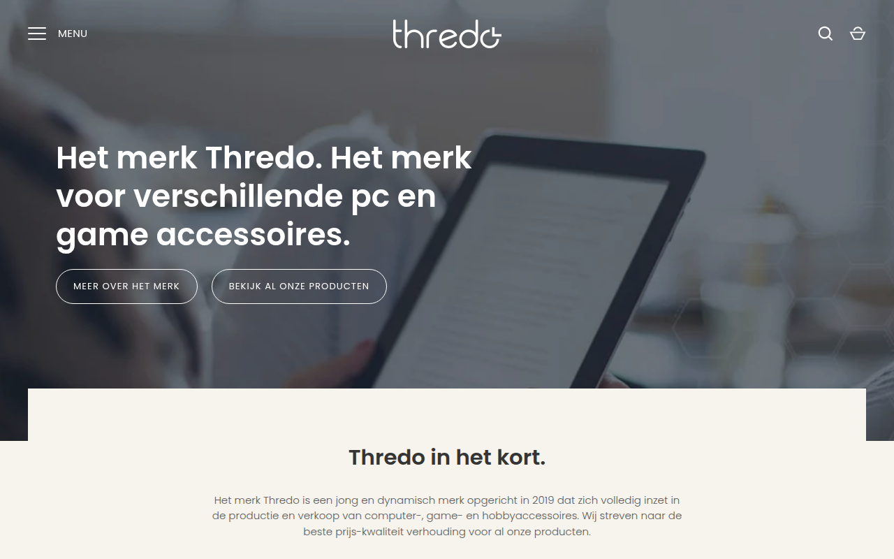 Screenshot van thredo.nl