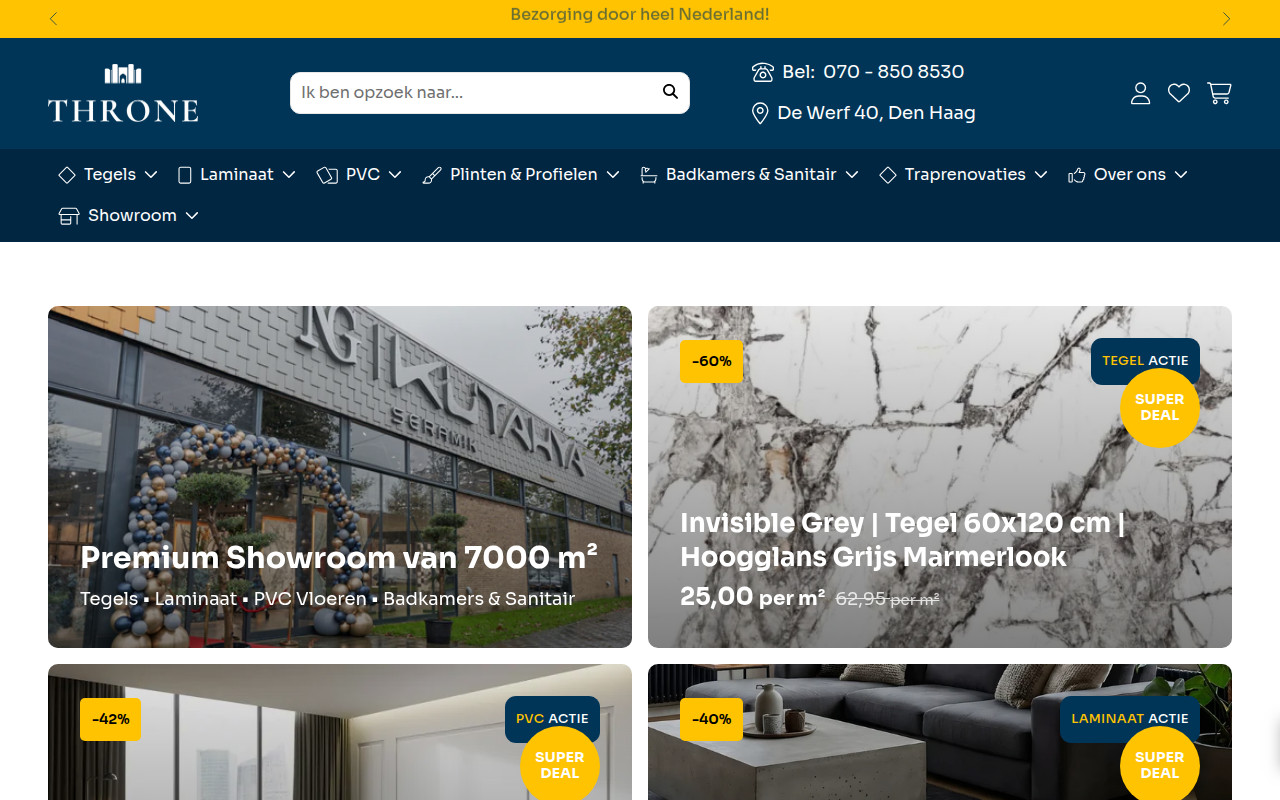 Screenshot van throne.nl