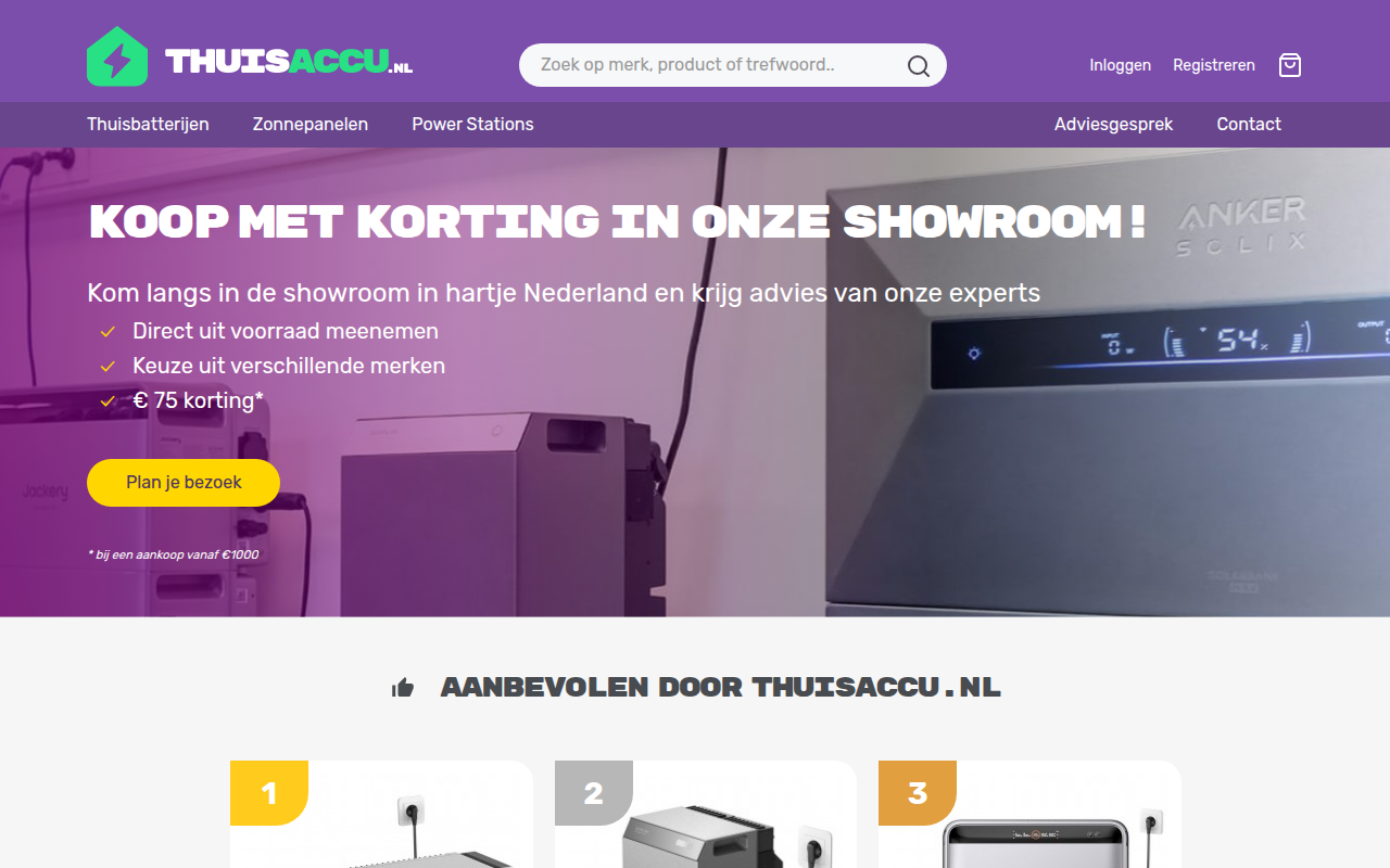Screenshot van thuisaccu.nl