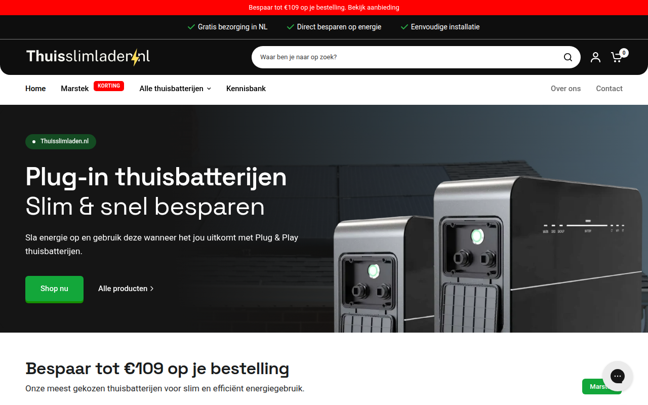 Screenshot van thuisslimladen.nl
