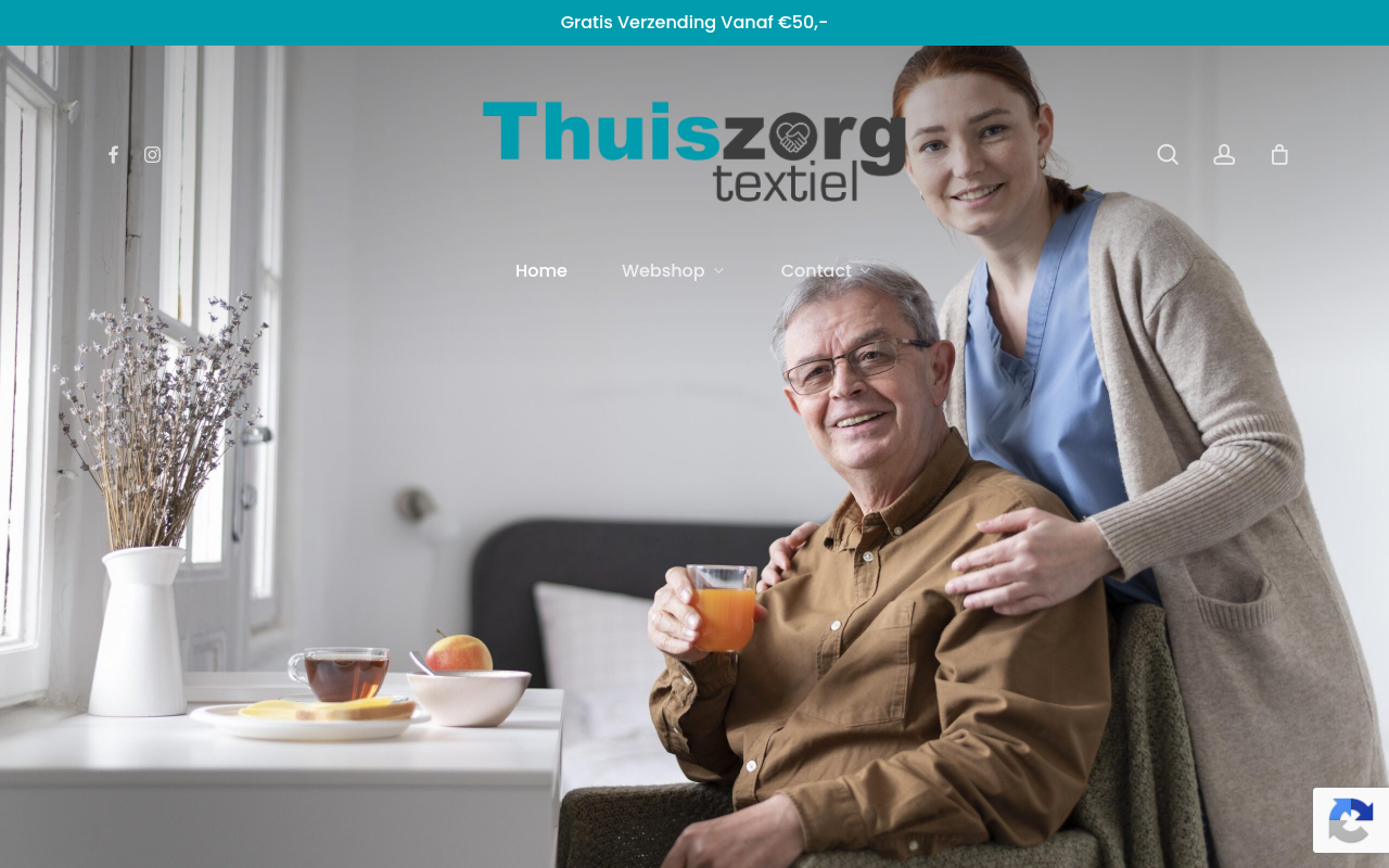 Screenshot van thuiszorgtextiel.nl