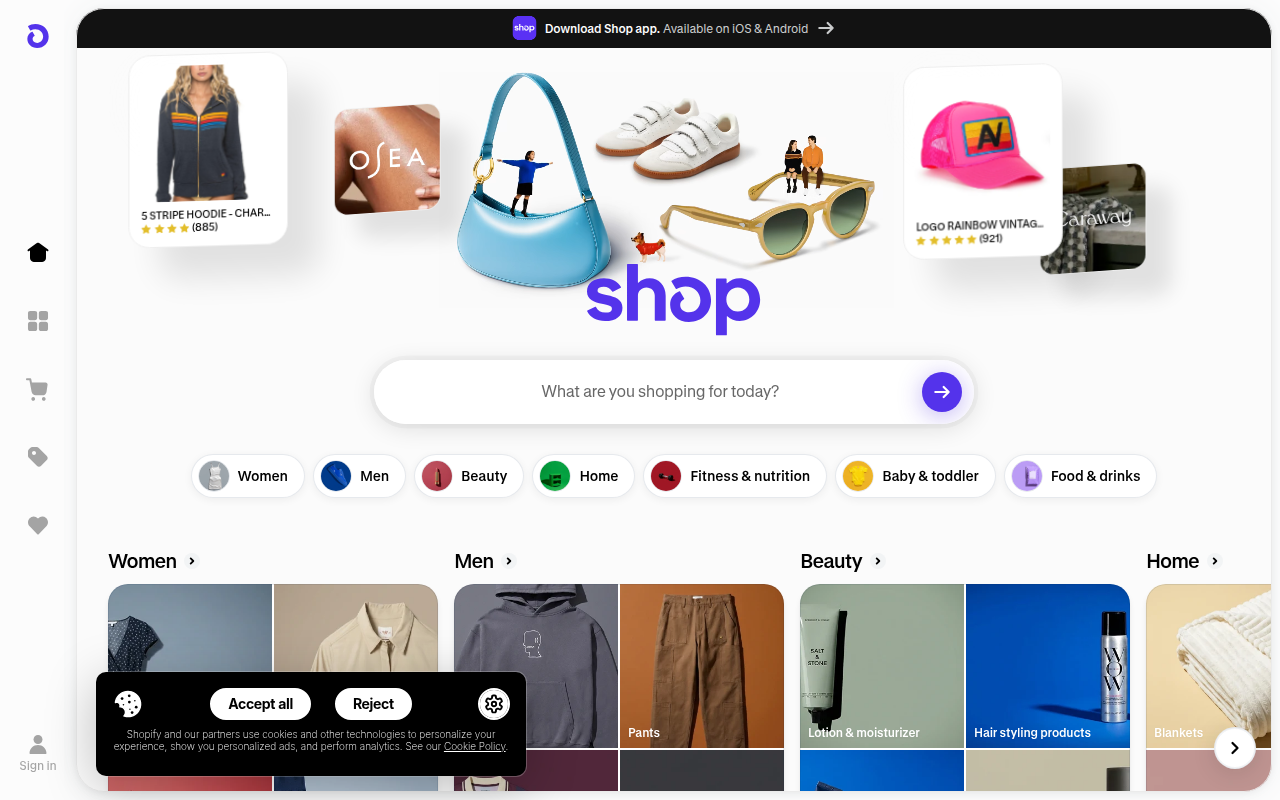 Screenshot van tictail.com