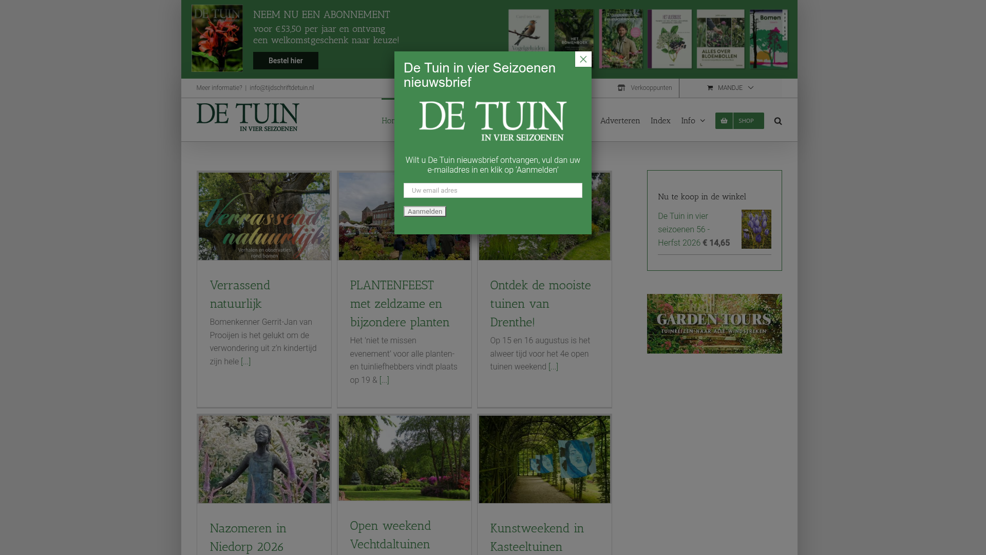 Screenshot van tijdschriftdetuin.nl