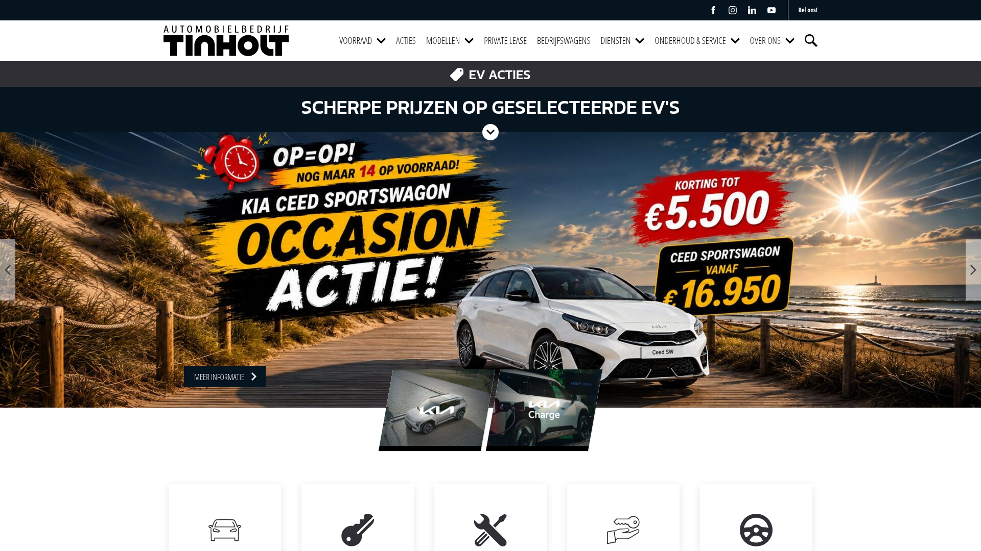 Screenshot van tinholt.nl