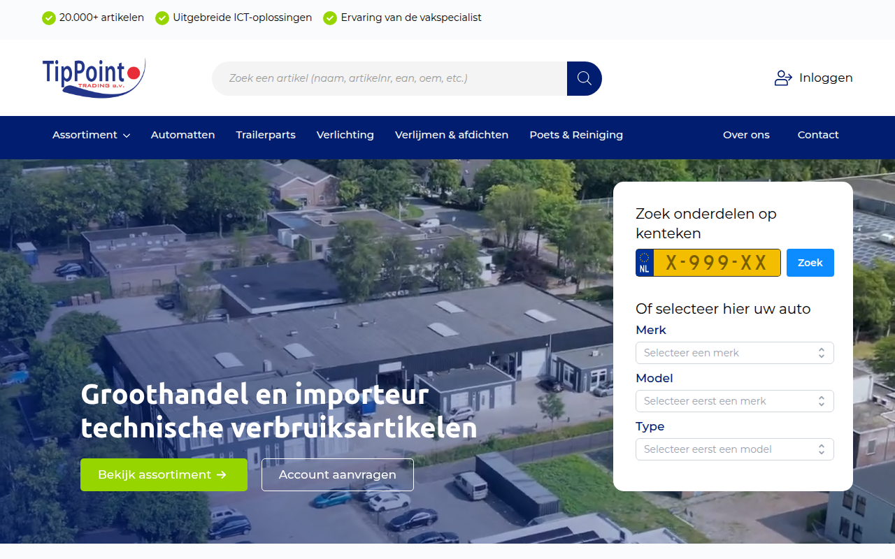 Screenshot van tippointtrading.nl