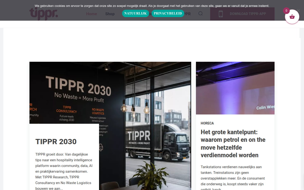 Screenshot van tippr.nl