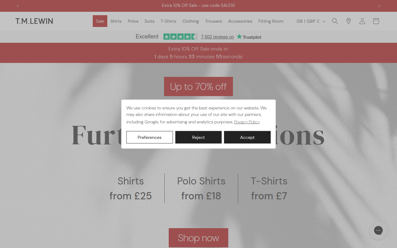 Screenshot van tmlewin.co.uk