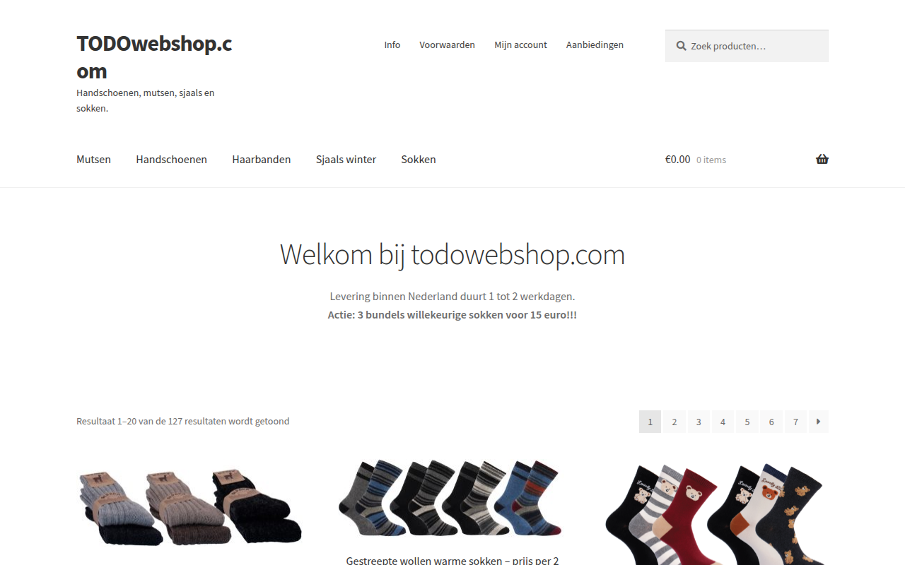 Screenshot van todowebshop.com