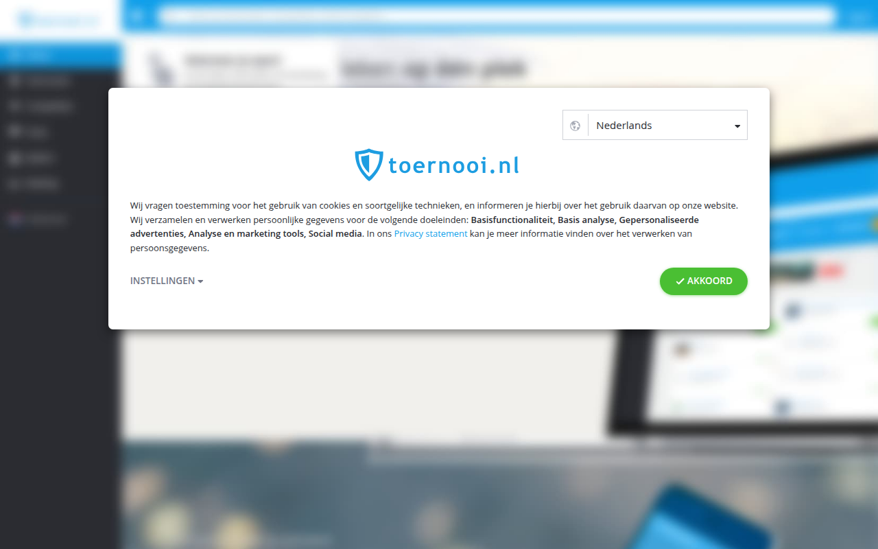 Screenshot van toernooi.nl