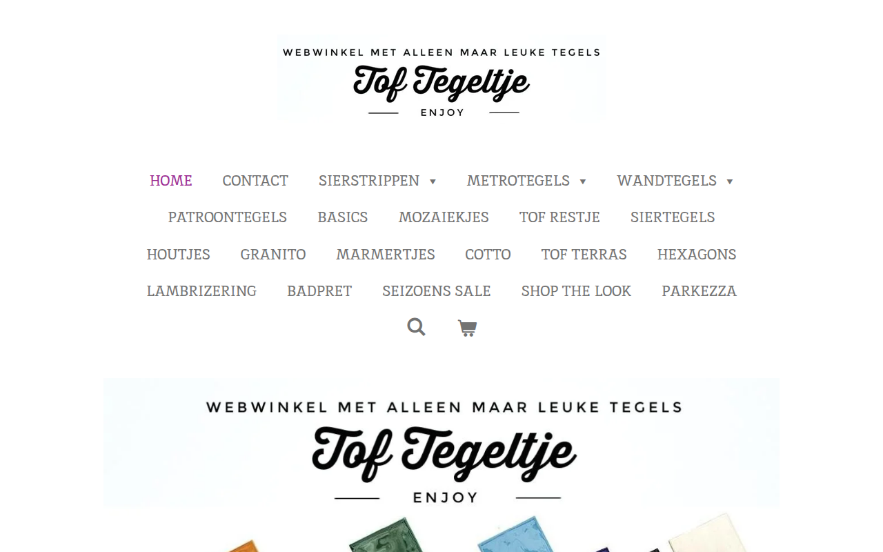 Screenshot van toftegeltje.nl