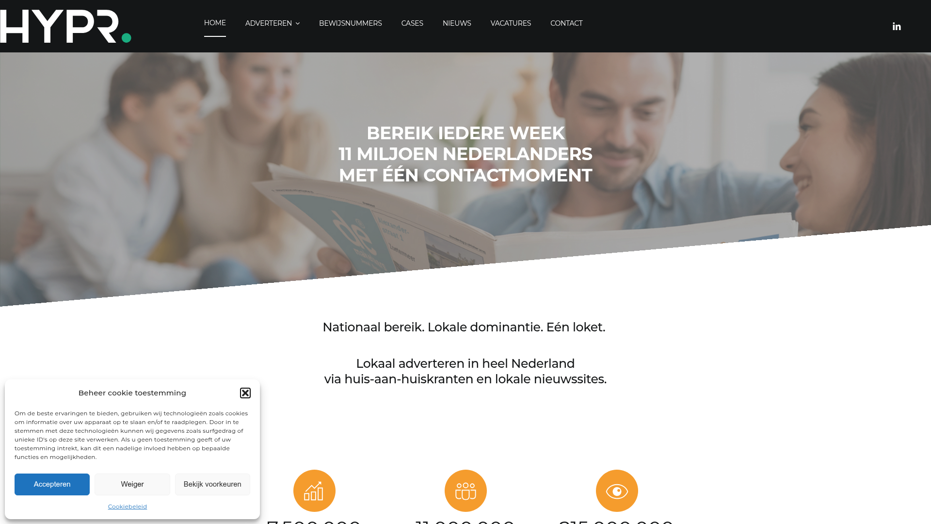 Screenshot van tolocal.nl