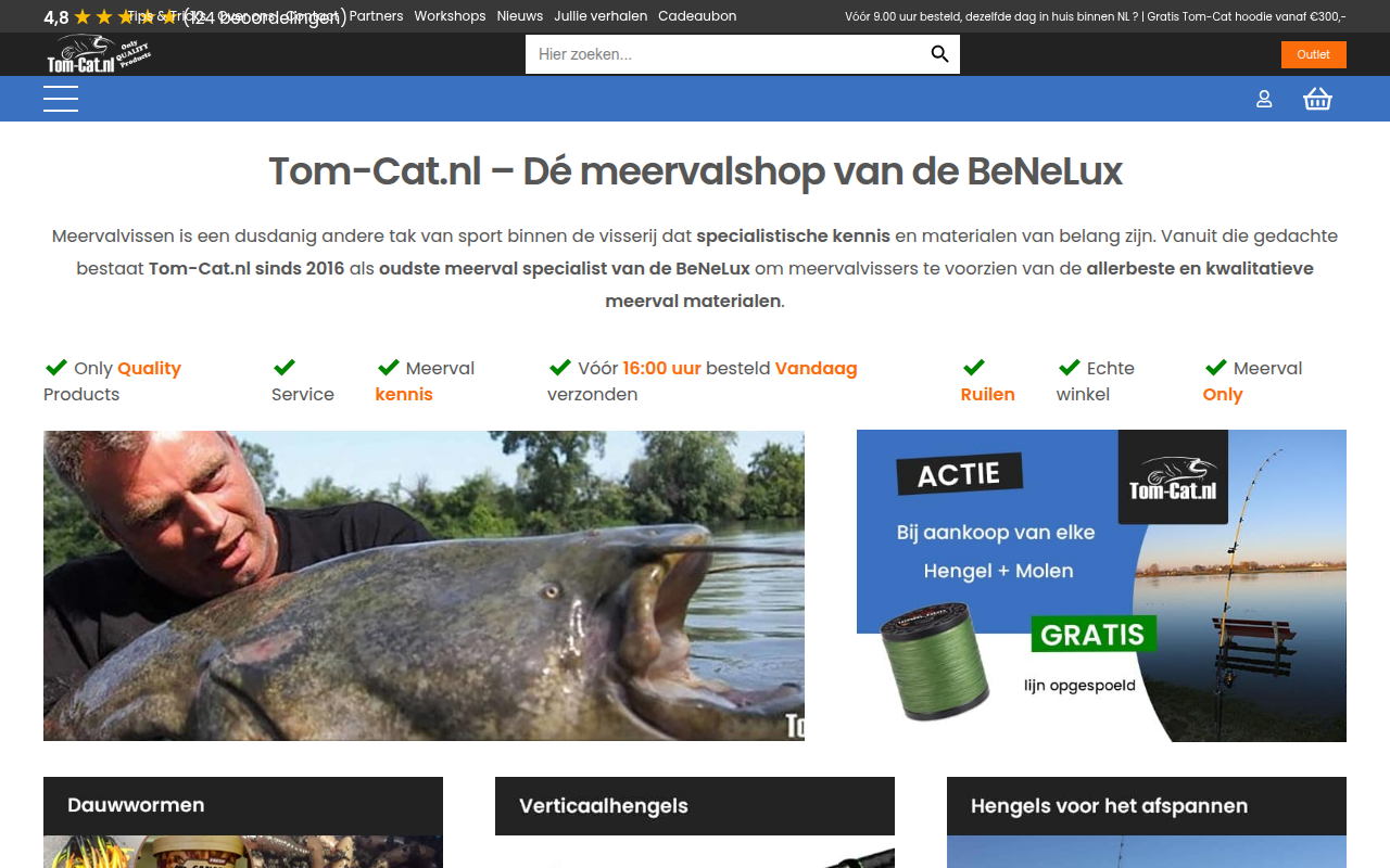 Screenshot van tom-cat.nl