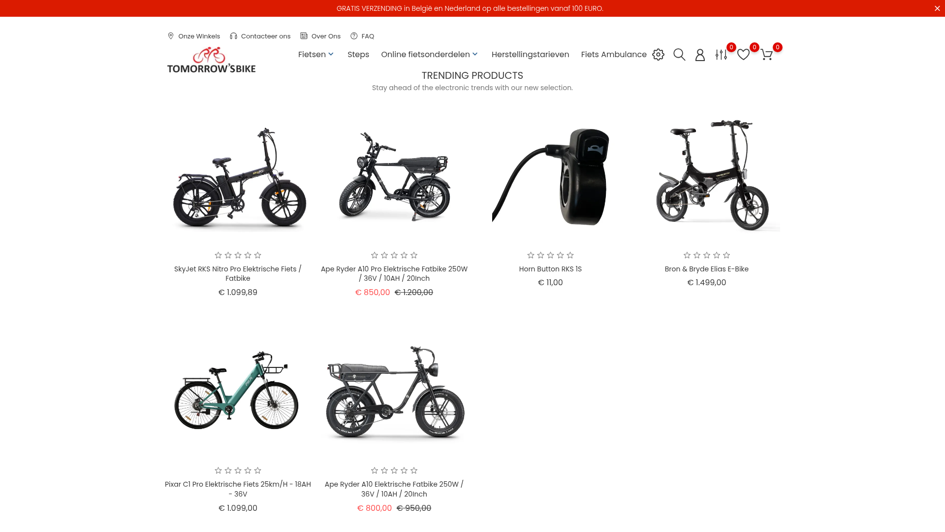 Screenshot van tomorrowsbike.be