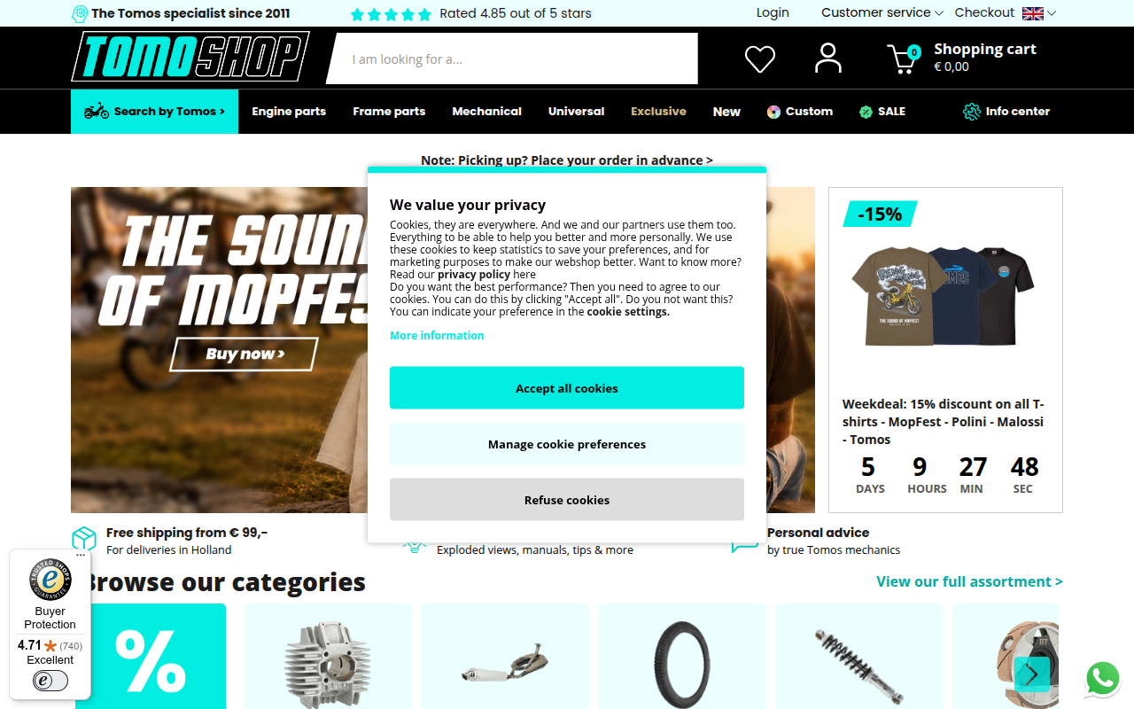 Screenshot van Puchshop.de B.V.