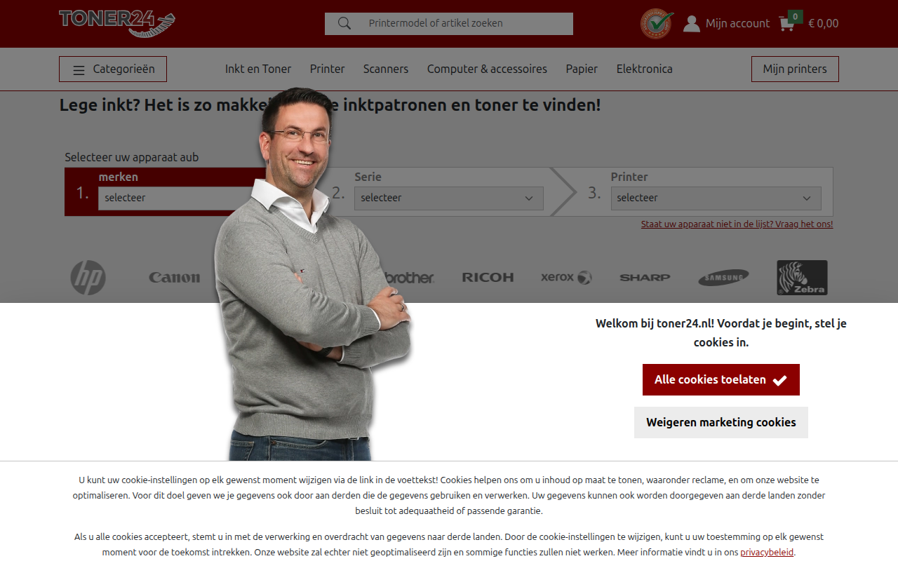 Screenshot van toner24.nl