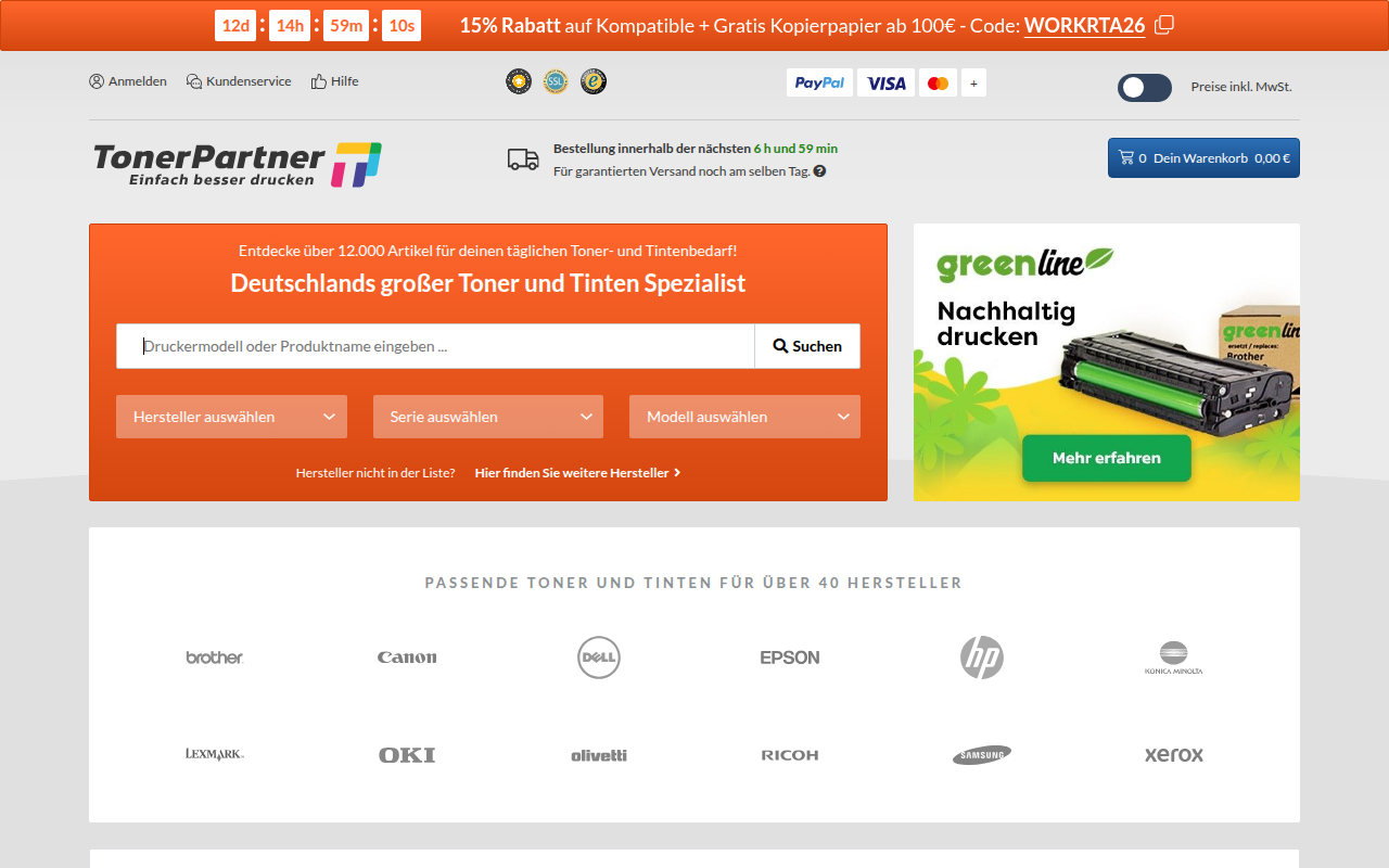 Screenshot van tonerpartner.de