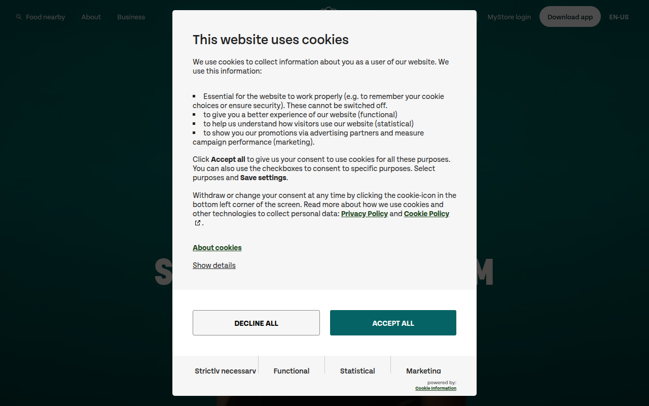 Screenshot van toogoodtogo.com