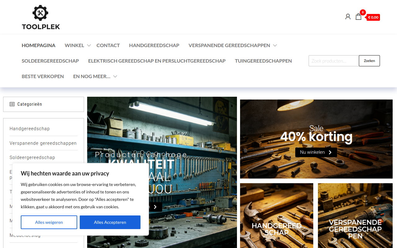 Screenshot van toolplek.com