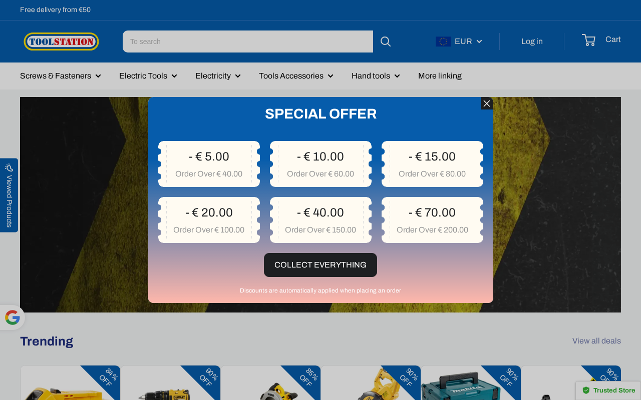 Screenshot van tools-online.shop