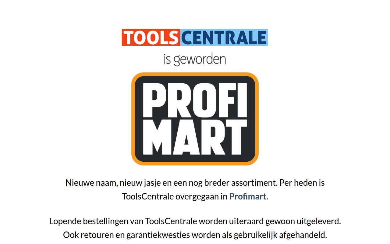 Screenshot van toolscentrale.nl