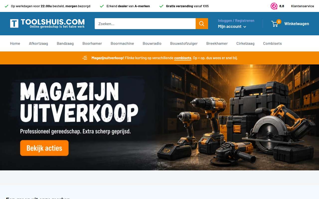 Screenshot van toolshuis.com