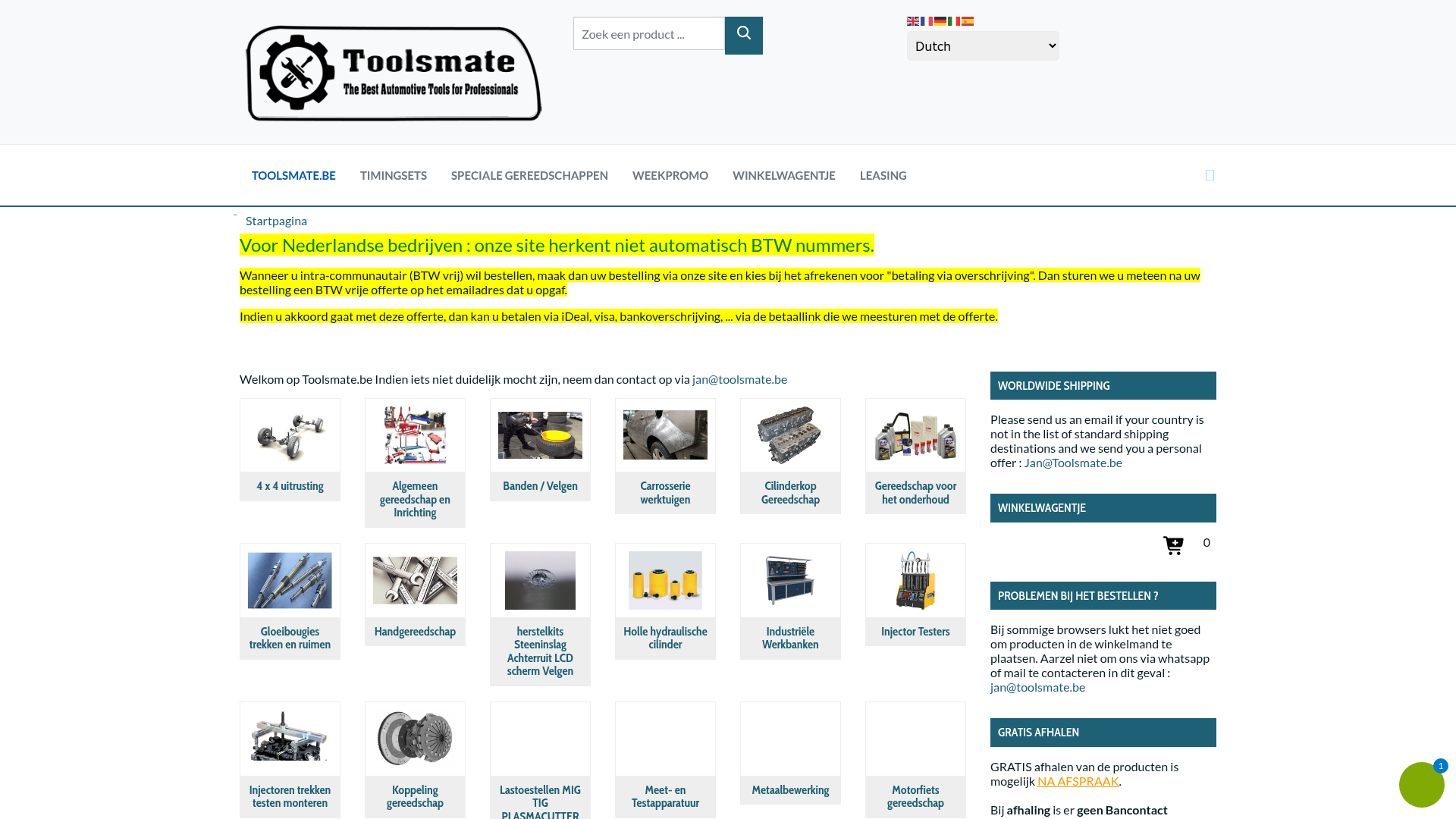 Screenshot van toolsmate.be