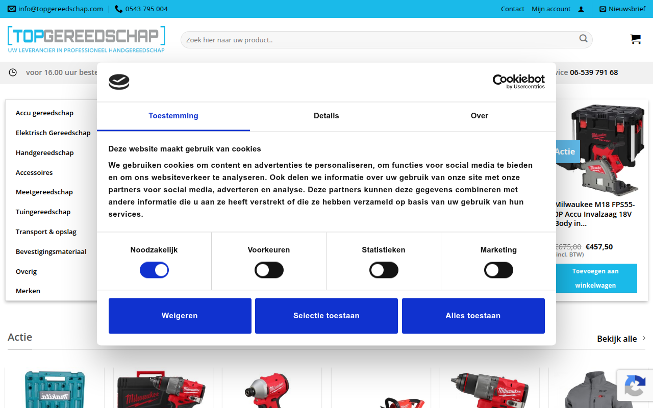 Screenshot van topgereedschap.com