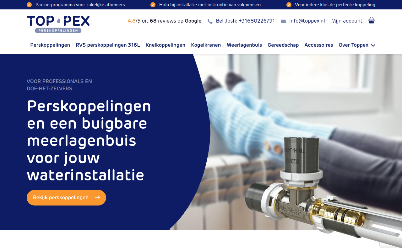 Screenshot van toppex.nl